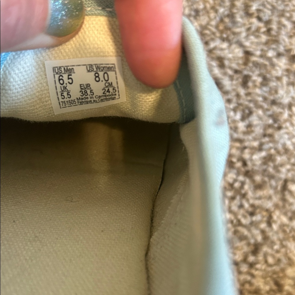 Vans Aqua Canvas Sneakers with White Accents - Picture 7 of 8